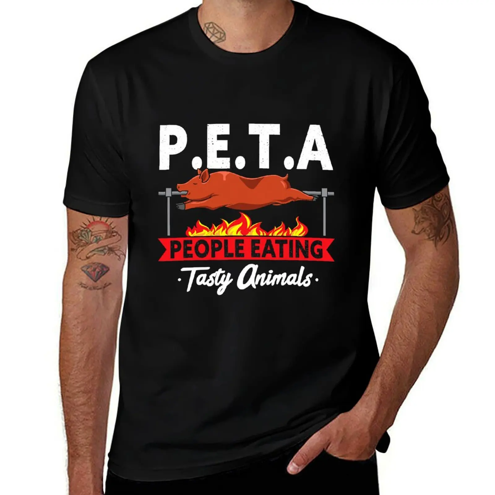 Футболка Peta People Eating Tasty Animals Bbq летний топ футболки больших размеров в стиле аниме