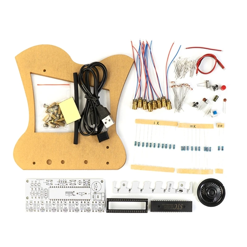 

Music Harp DIY Harp Kit 51 Single Chip Microcomputer Electronic Harp Kit