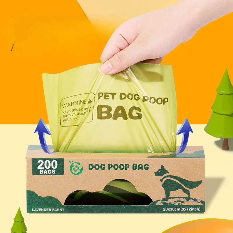 200 шт./рулон биоразлагаемые пакеты для уборки собак