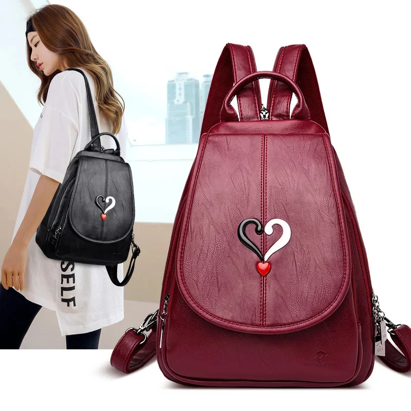 

Модный однотонный мягкий рюкзак из овечьей кожи для женщин, Роскошный дизайнерский брендовый рюкзак, простой дорожный рюкзак, школьный ранец для девушек, 2023
