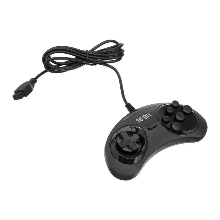 Gamepad for Sega 16-bit 6 buttons 2 PCs in a set Black | Электроника
