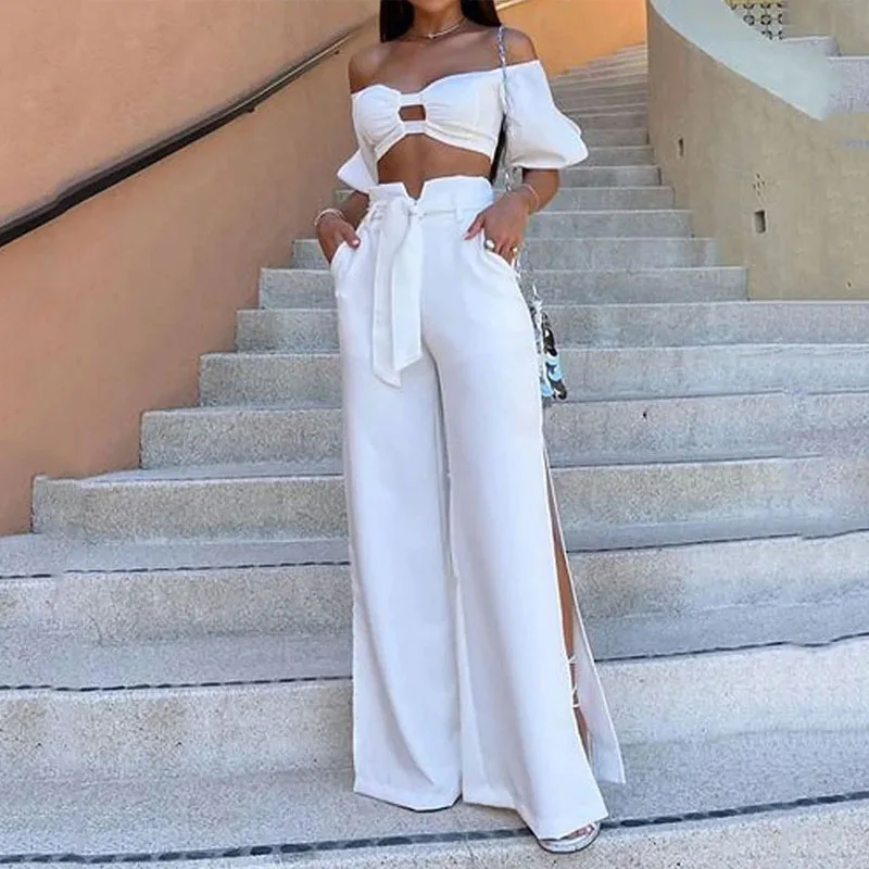 

Beach Coverup For Women Outlet Dress Korean Tunics 2023 Kaftan Swimsuit Pure White Strapless Brought A Word With Vents Of Sexy