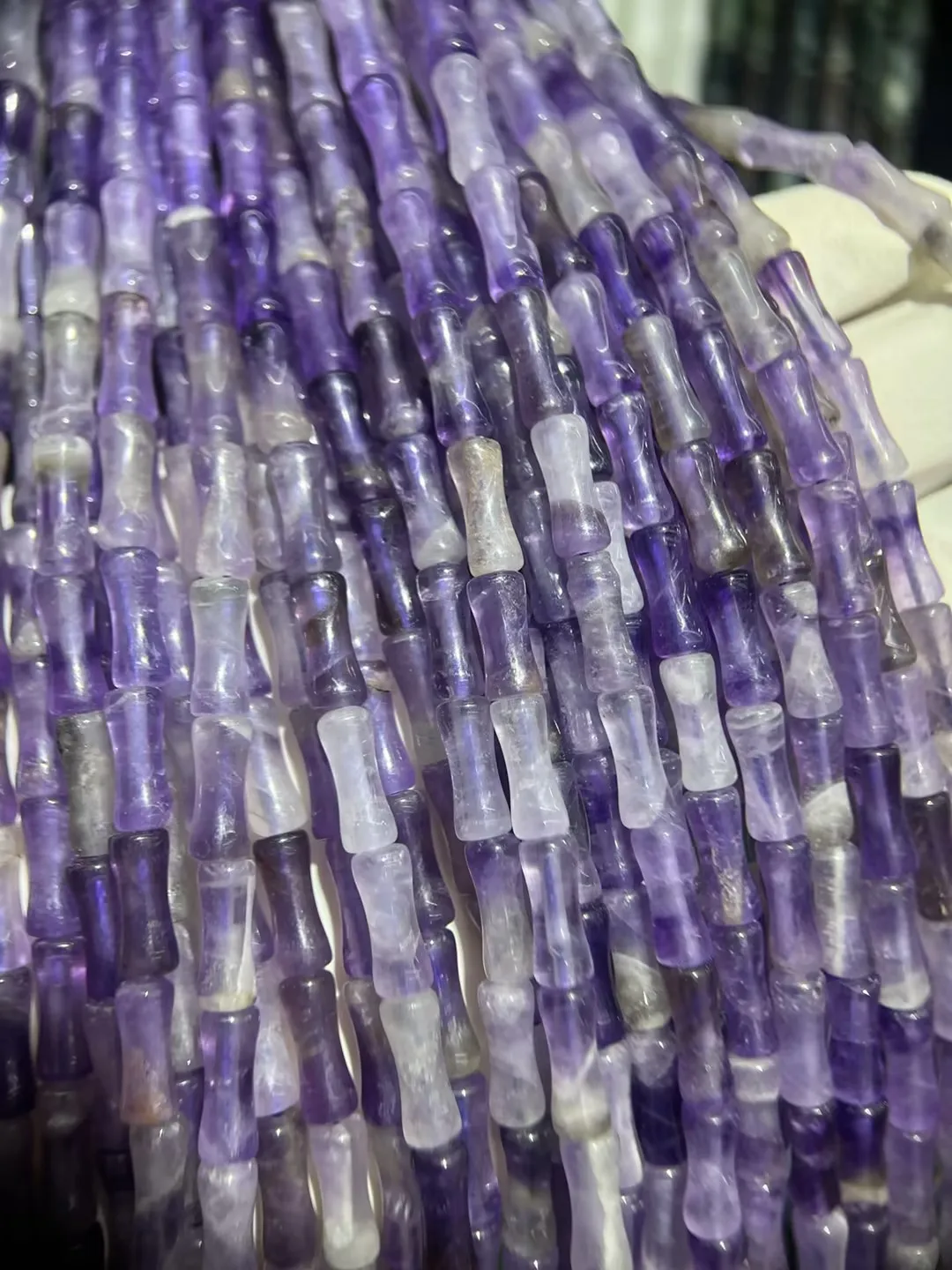 

Natural Gemstone Polished Loose Round Bamboo Joint Shape Stone Jade Agate Crystal Seed Beads For Jewelry Accessories Making