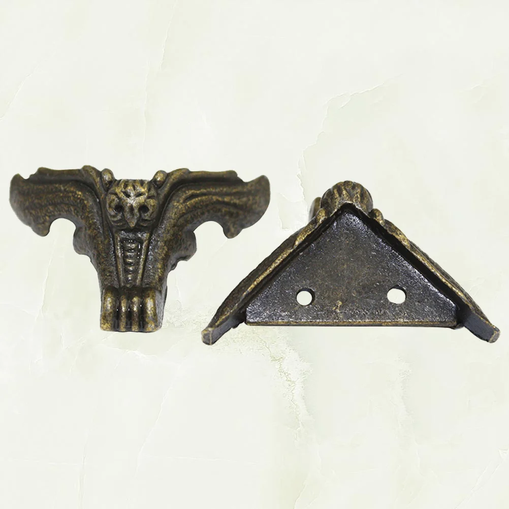 

8PCS 25x33mm Size Small Size Practical Furniture Wooden Box Alloy Foot Furniture Accessories Bronze Color