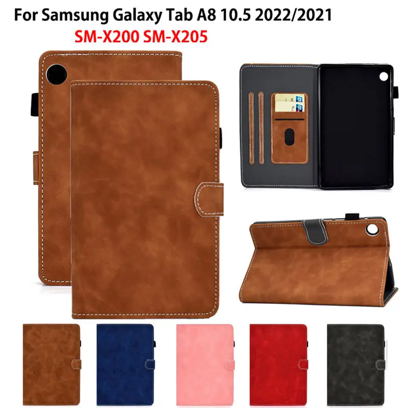 

Case for Samsung Galaxy Tab A8 2022 Case 10.5 2021 SM-X200 SM-X205 X200 X205 Cover Funda Tablet Auto Sleep/Wake Stand Coque Capa