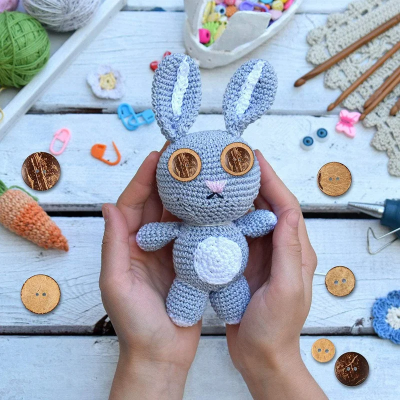 100 шт. круглые пуговицы из натуральной кокосовой ракушки