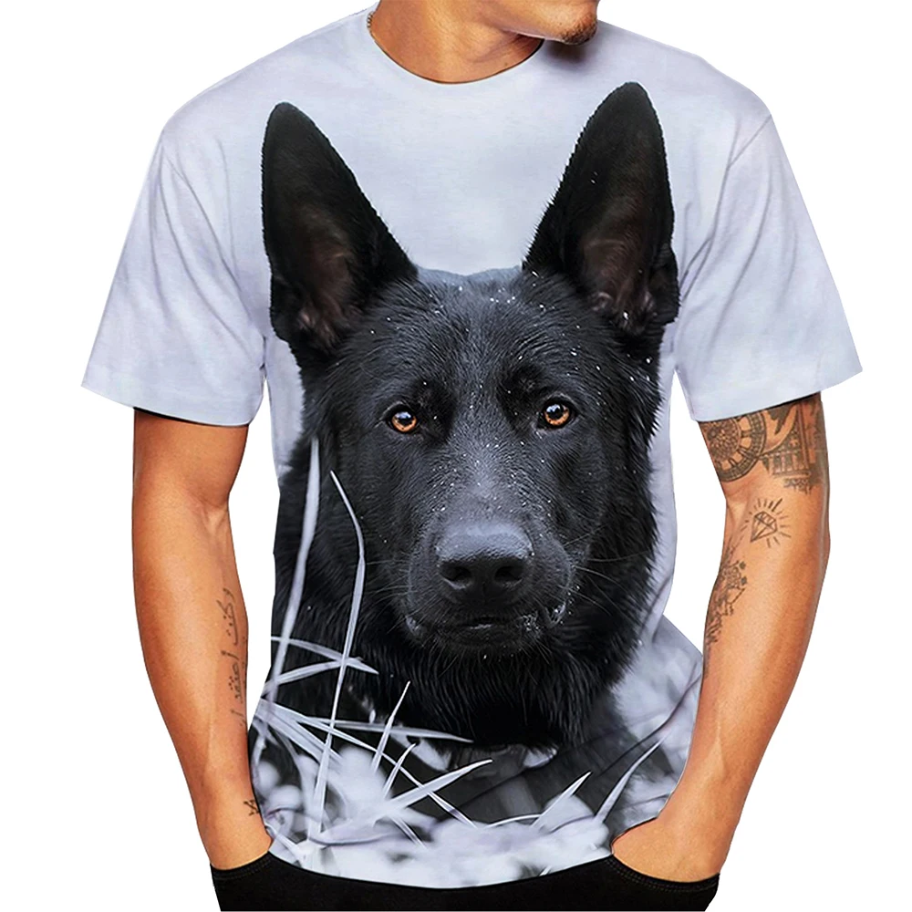 

German Shepherd Dog Rottweiler T-Shirts Animal 3D Printed Streetwear Men Women Fashion Oversized T Shirt Kids Tees Tops Clothing