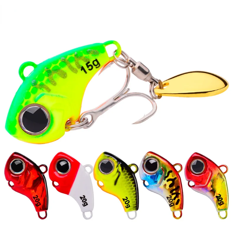 

2PCS/5PCS 10G Fishing Lures Wobble Rotating Metal Vib Vibration Bait Winter Fishing Artificial Hard Baits Spinner Spoon Lure