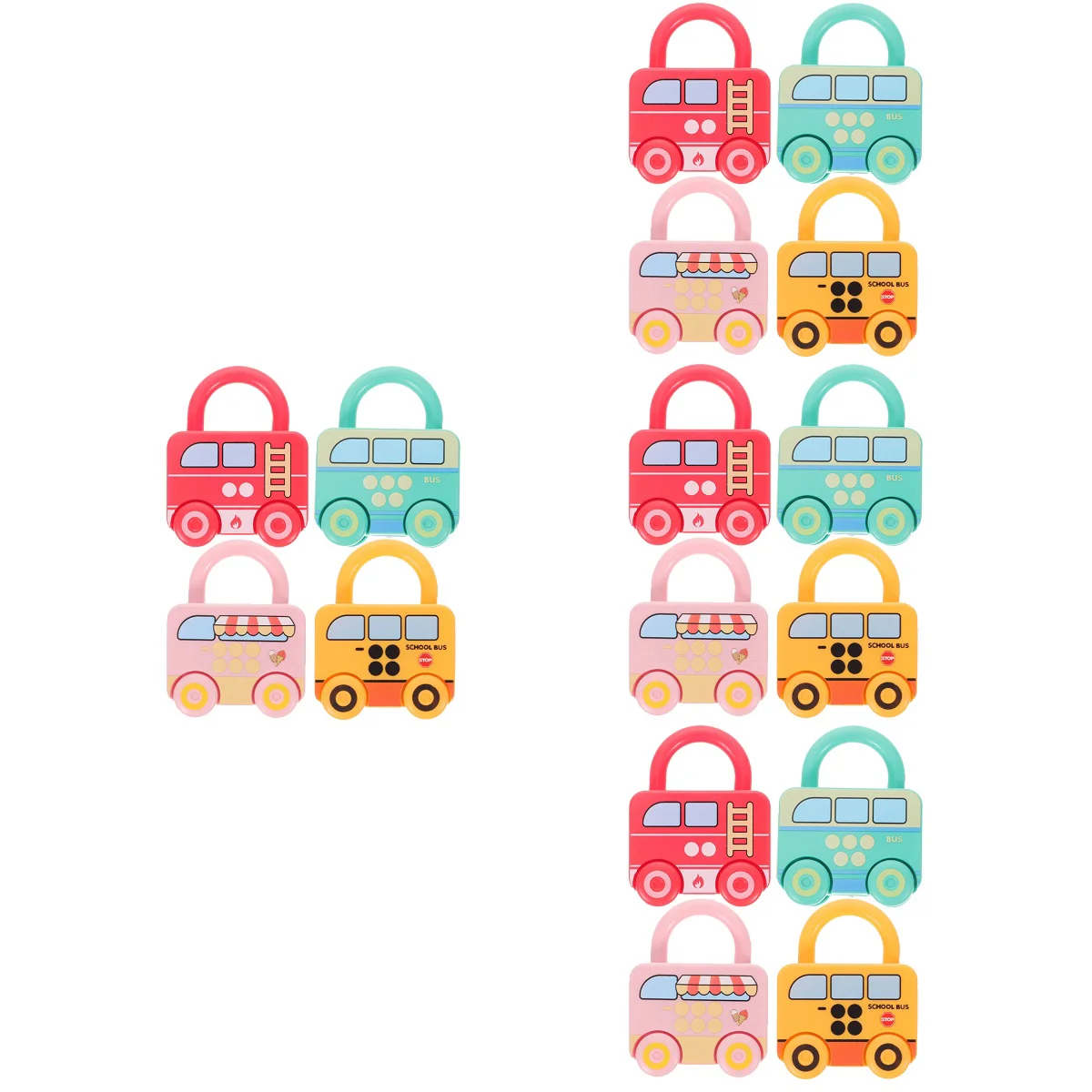 

16 pcs Kids Matching Educational Lock and Key Car Preschool