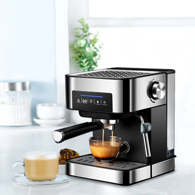 Machine With Milk Frother Wand For Espresso, Cappuccino, Lat