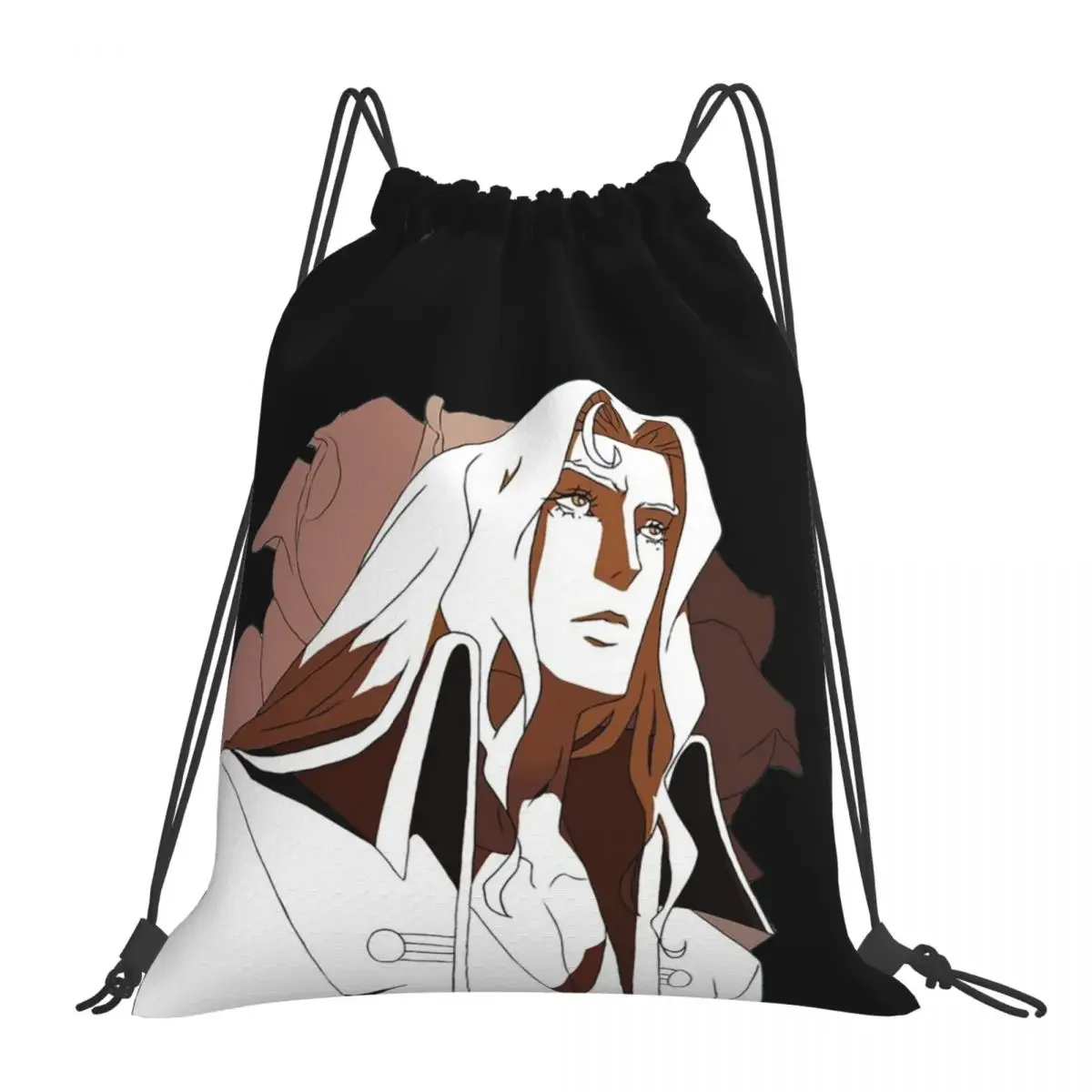 Рюкзаки Alucard From Castlevania портативные сумки на шнурке карманная сумка для книг