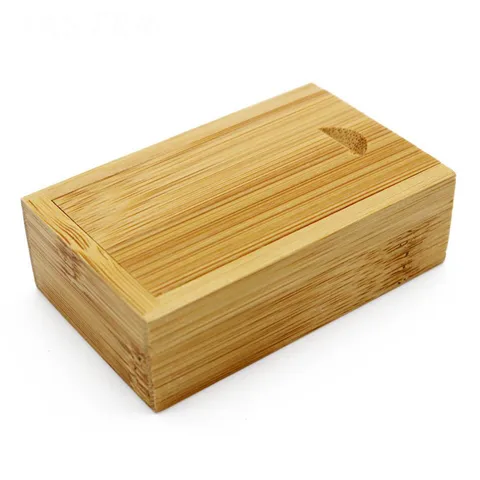 Подарочные коробки из натурального дерева размером 3,15x2x0,98 дюйма со скользящей верхней коробкой для хранения ожерелья кольца или USB бесплатной гравировки печати на заказ