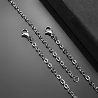 3mm men and women stainless steel necklace chain for punk jewelry making findings diy necklace chains materials handmade