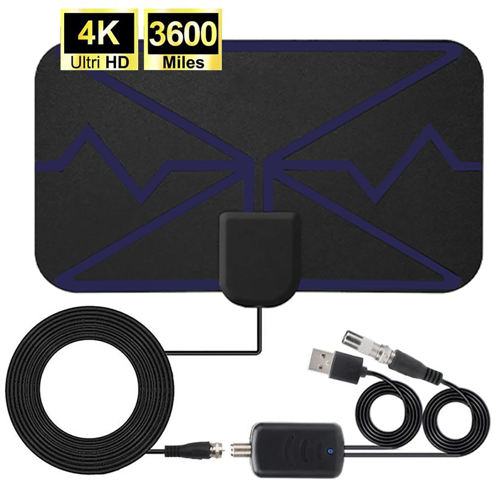 

3600 Miles 4K Digital DVB-T TV Antenna Signal Amplifier Booster 1080P HD Smart TV Aerial For Car Antenna RV Travel Home Indoor