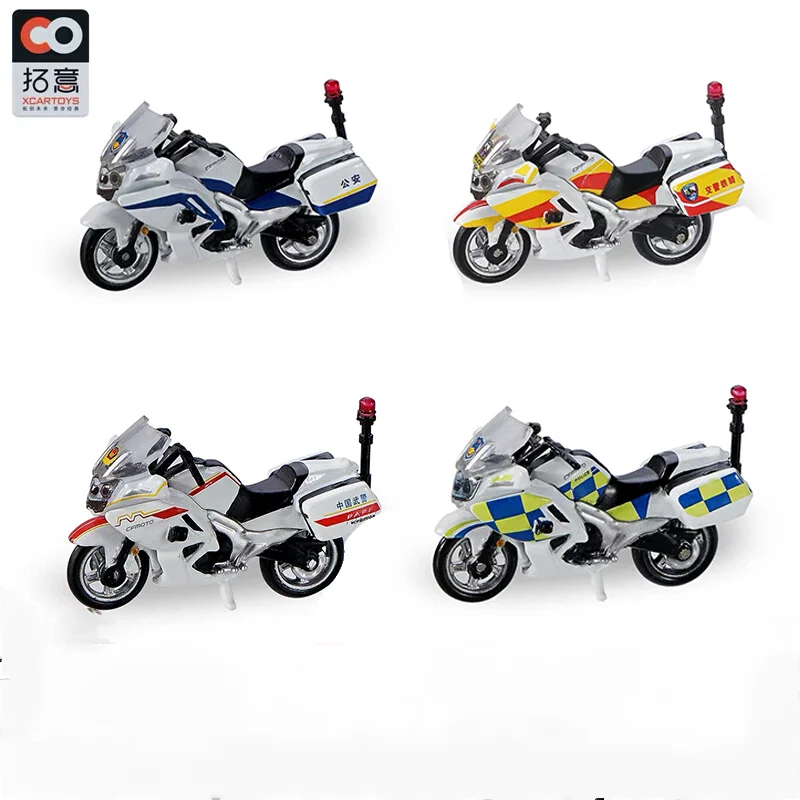 

XCARTOYS 1/64 motorcycle state guest guard mounted police car Collection of die-cast alloy car decoration model toys