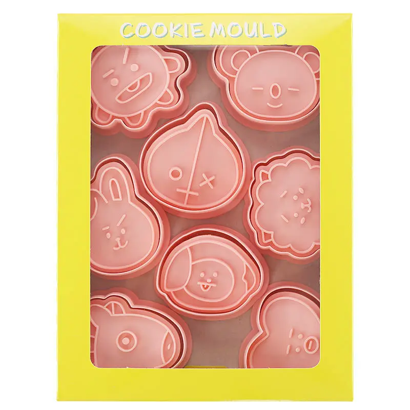 8 шт./компл. симпатичные пластиковые резаки для печенья 3D мультяшный рисунок