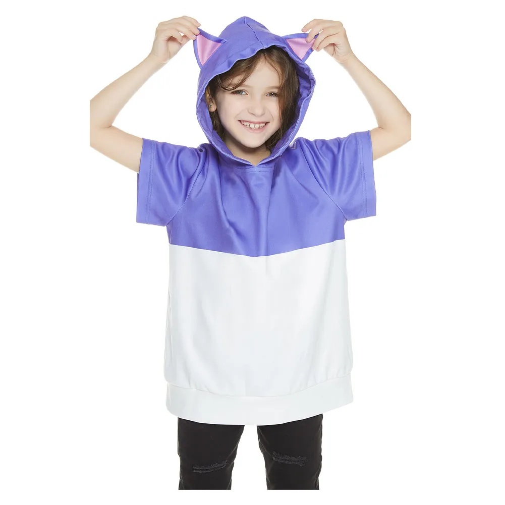 

Детская и взрослая футболка с капюшоном «Сова» для косплея дома Luz Noceda с 3D-принтом толстовка с короткими рукавами для ролевых игр летняя Маскировочная футболка