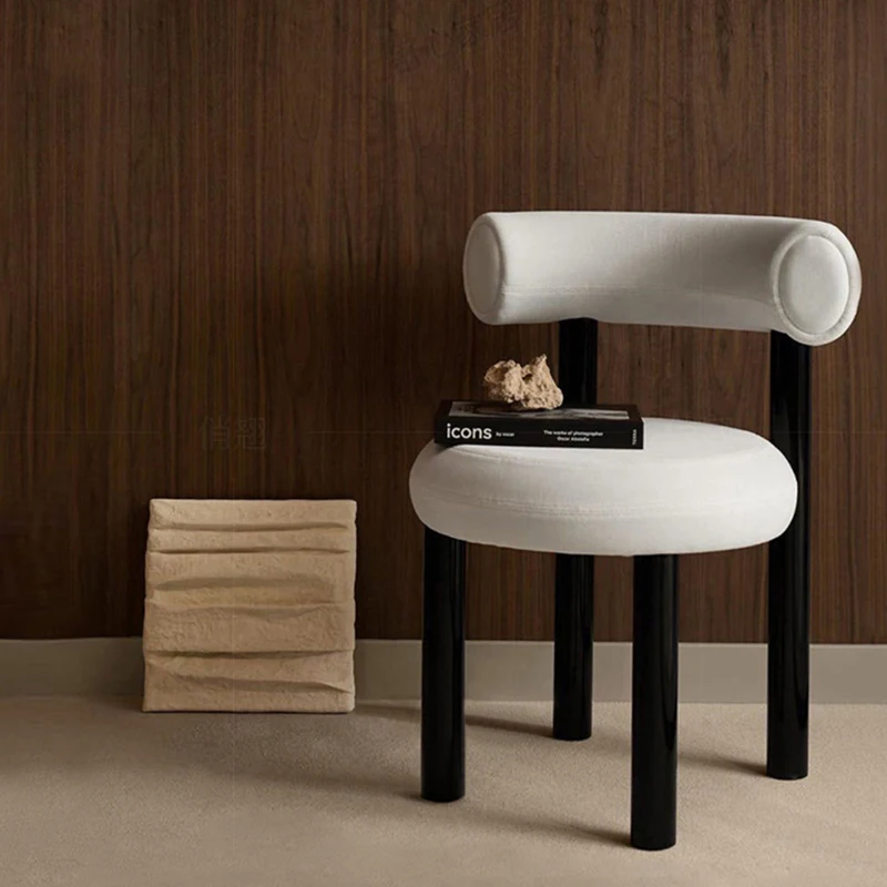 

Leather Nordic Dining Chair Design Metal Accent Luxury Dining Chairs Soft Ergonomic Mobile Sillas De Comedor Italian Furniture