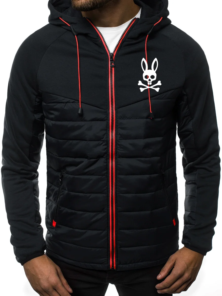 

Мужская Флисовая Толстовка с капюшоном и принтом черепа, на молнии