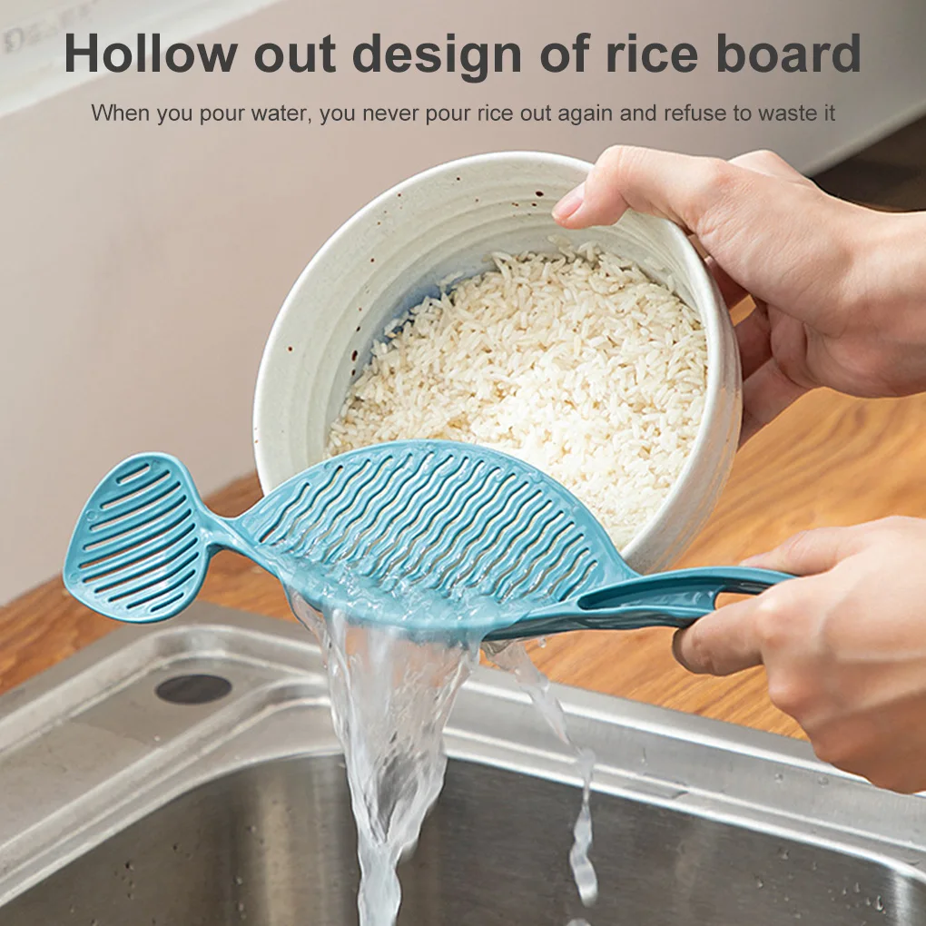 

Rice Wash Drainer Hollow Draining Board Plastic Food Leak Proof Filter Sieve Kitchen Gadget
