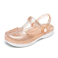 jelly shoes clear sandals woman beach flip flops candy soft sole transparent nurse garden shoes slip on slippers sandalias mujer