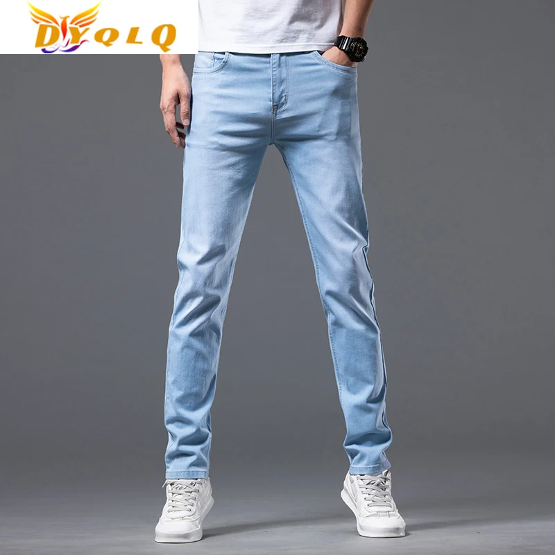 

6 Color Men's Stretch Skinny Jeans New Spring Korean Fashion Casual Cotton Denim Slim Fit Pants Male Trousers Brand