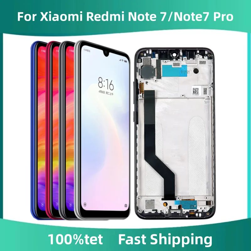 

Original 6.3" For Xiaomi Redmi Note 7 LCD With Frame Redmi Note 7 Pro IPS Display Touch Screen Digitizer Assembly