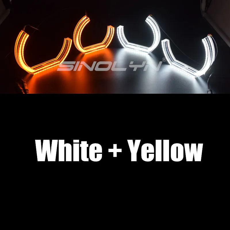 

Sinolyn светодиодный глаза ангела для BMW X6 E71 E72 X6M 2008-2014 Ксеноновые фары DTM M4 Стиль DRL сигнал поворота