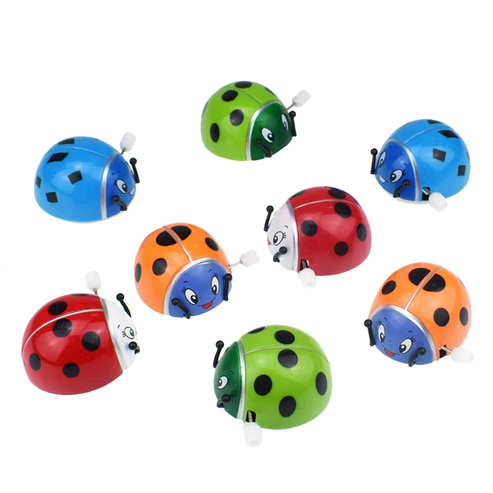 

Windtoy Birthday Party Ladybugkids Walking Clockwork Statues Insect Robot Decoration Table Toddlers Model Ladybird Bath