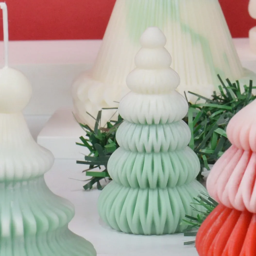 Силиконовая форма Zackoo 3D для рождественской елки свечи сделай сам ручная работа