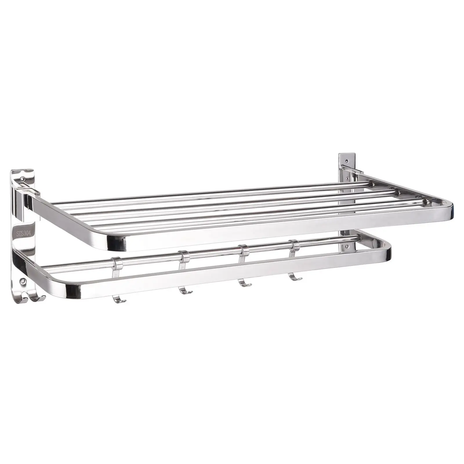 

Antioxidative 304 Stainless Steel Towel Rack Space-saving Anti-scratch Rack