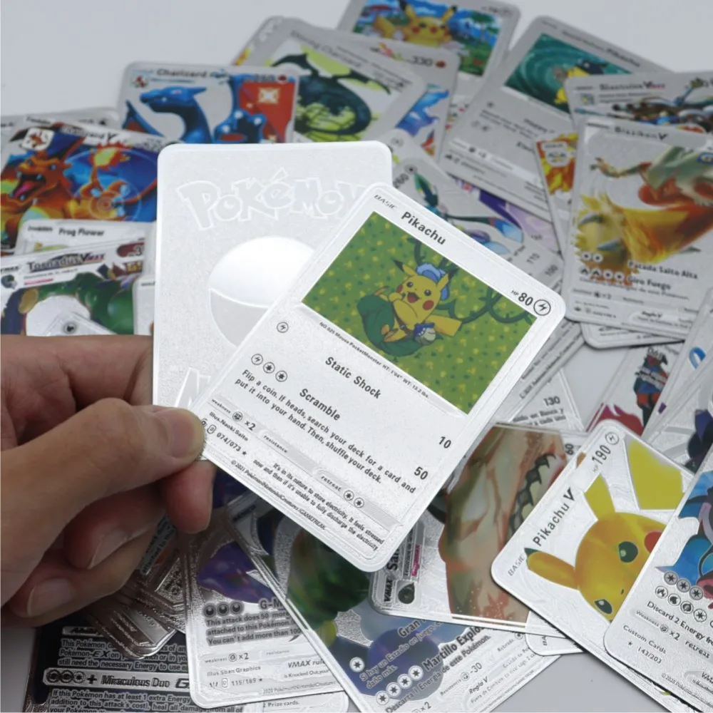 Карты Pokemon Metal Gold Vmax GX 27-54 шт./компл. энергетическая карта Charizard Pikachu редкая