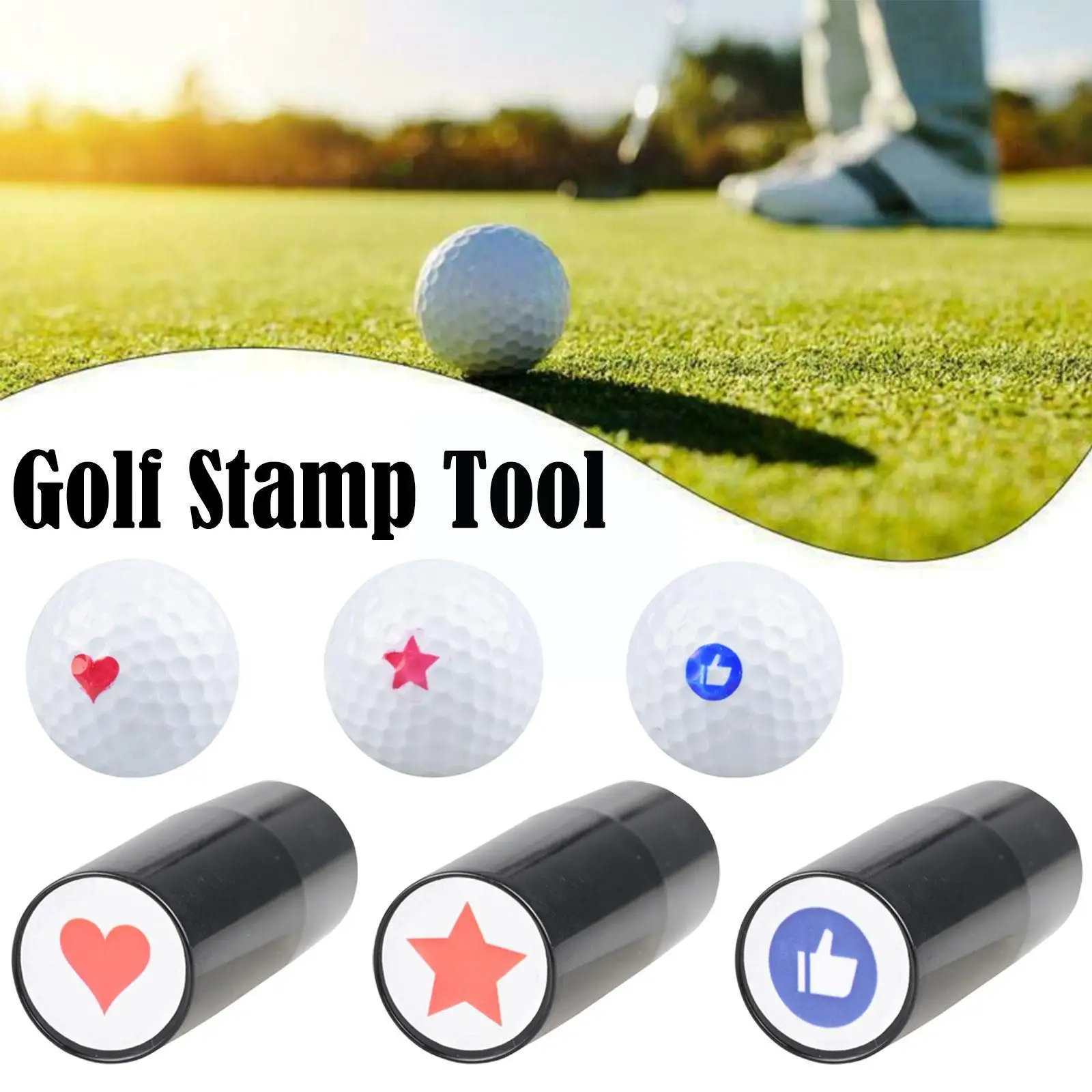 

1 Pc Golf Ball Stamper Stamp Marker DIY Patterns Quick Long Drying Tool Durable Golf Accessories Lasting V2O3