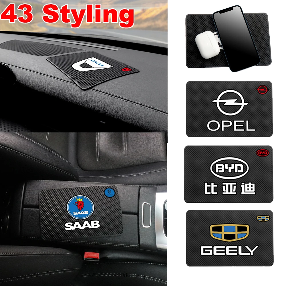 

Car Badge Styling Interior Dashboard Non-Slip Mat Sticky Pad For SAAB 9-3 9-5 93 9000 900 9-7 600 99 9-X 97X Turbo X Monster 9-2