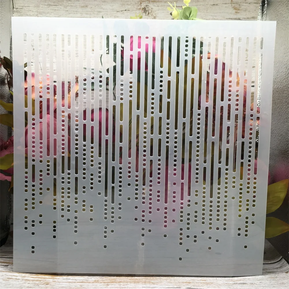 

30*30cm Dot Line Rainy DIY Layering Stencils Wall Painting Scrapbook Coloring Embossing Album Decorative Template