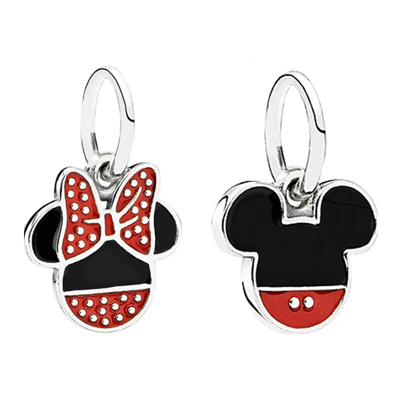 

Fit Original Pandora Charms Bracelet Enamel Mickey Mouse Minnie Pendant Disney Beads DIY Bijoux Women Dangle Jewelry Accessory