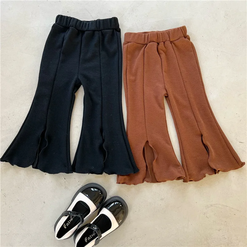 

2023 Spring Girls Fashion Flare Pant Baby Kids Children Trousers