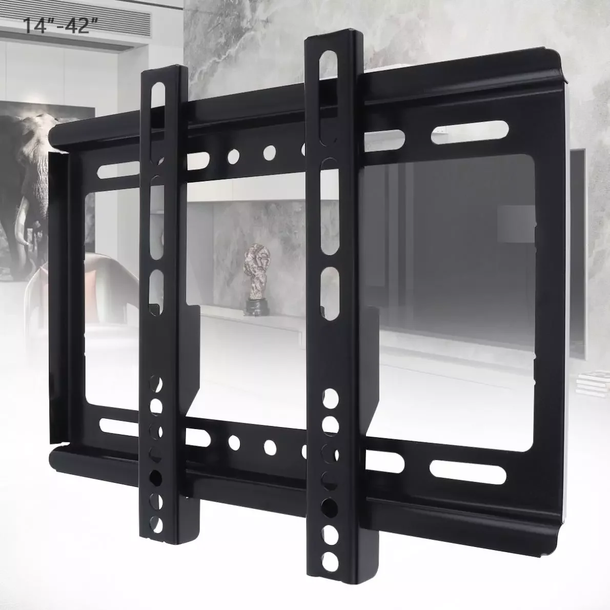 

Universal 20KG TV Wall Mount Bracket Flat Panel TV Frame Mounts with Gradienter for 14 - 42 Inch LCD LED Monitor Flat Panel