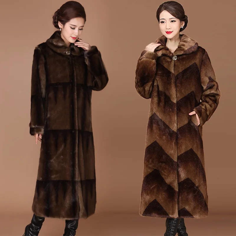 Cheap Price Women Jacket Women's Winter Coat 2022 Fur Mink Fur Thick Winter High Street Other Slim Real Fur Woman Jackets enlarge