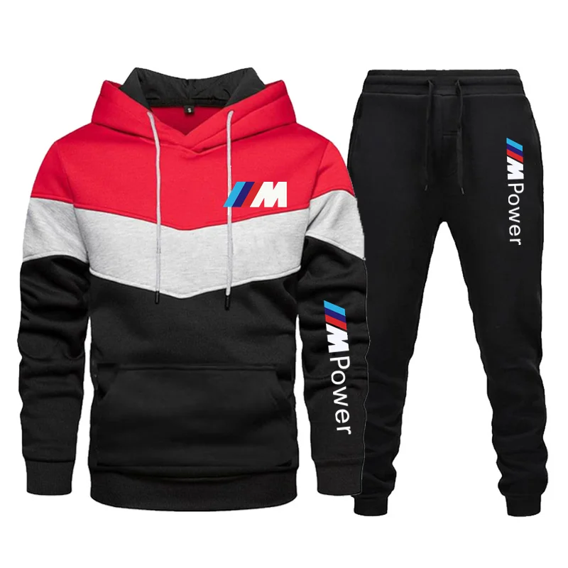 

Men's New Brand Printed BMW Autumn And Winter Sports Leisure Fitness Suit With a Little HOODIE Sweatshirt And Pants Men's Sports