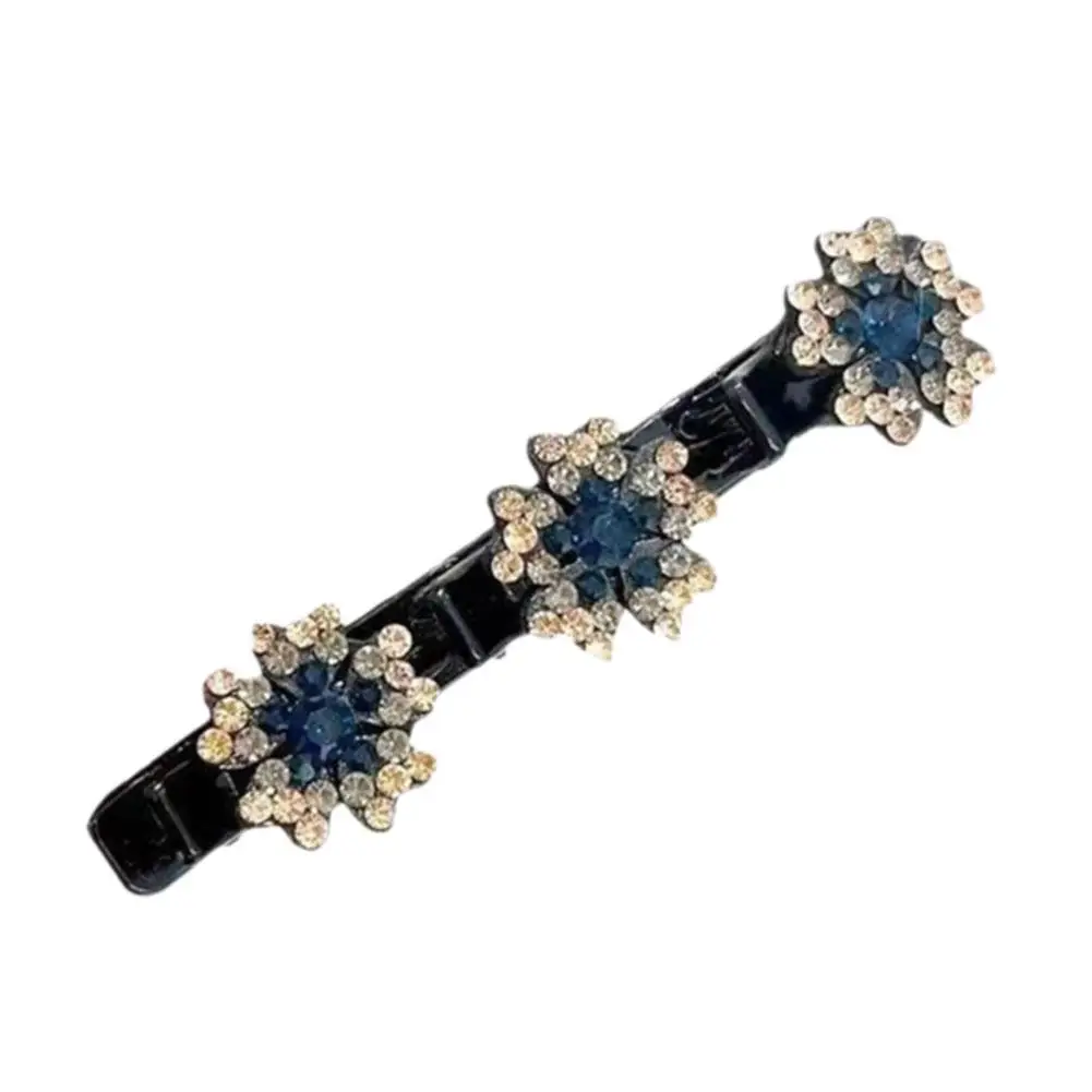 Модные плетеные заколки для волос с блестящими кристаллами и камнями аксессуары