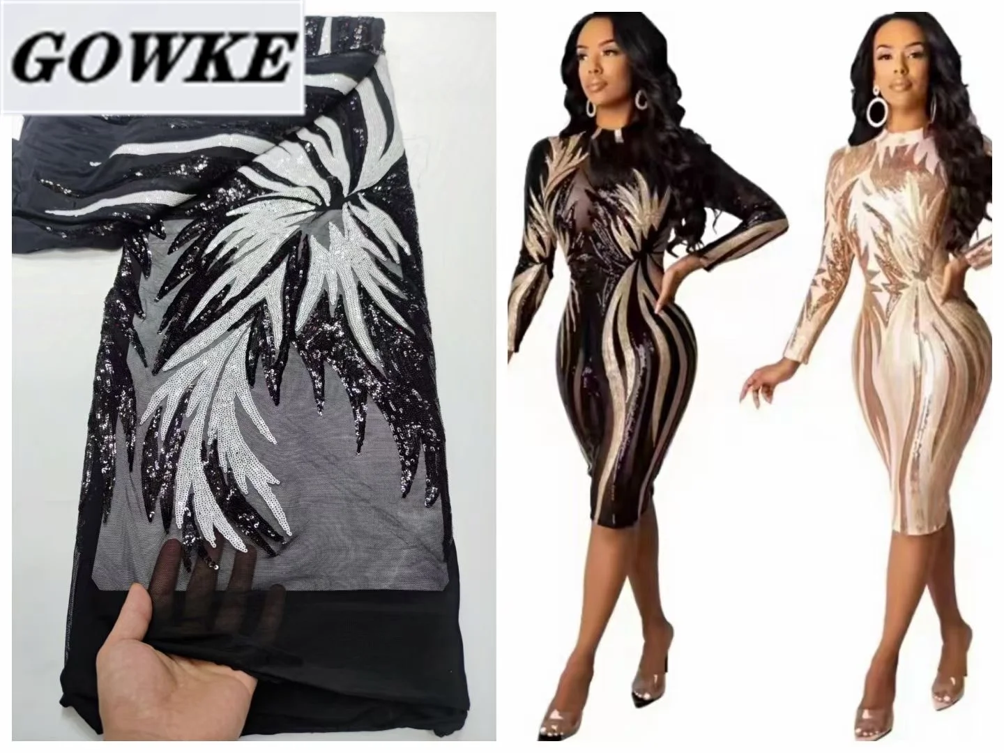 Модная нигерийская эластичная сетчатая кружевная ткань 2022 Высококачественная