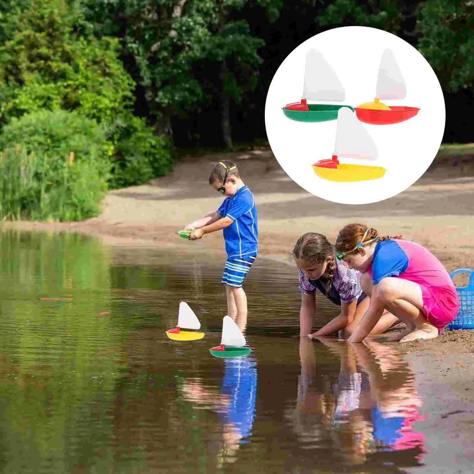 

3pcs Bath Sailing Toys Floating Pool and Bath Tub Toys Summer Water Toys for Lake Beach Bathtub Party Favors