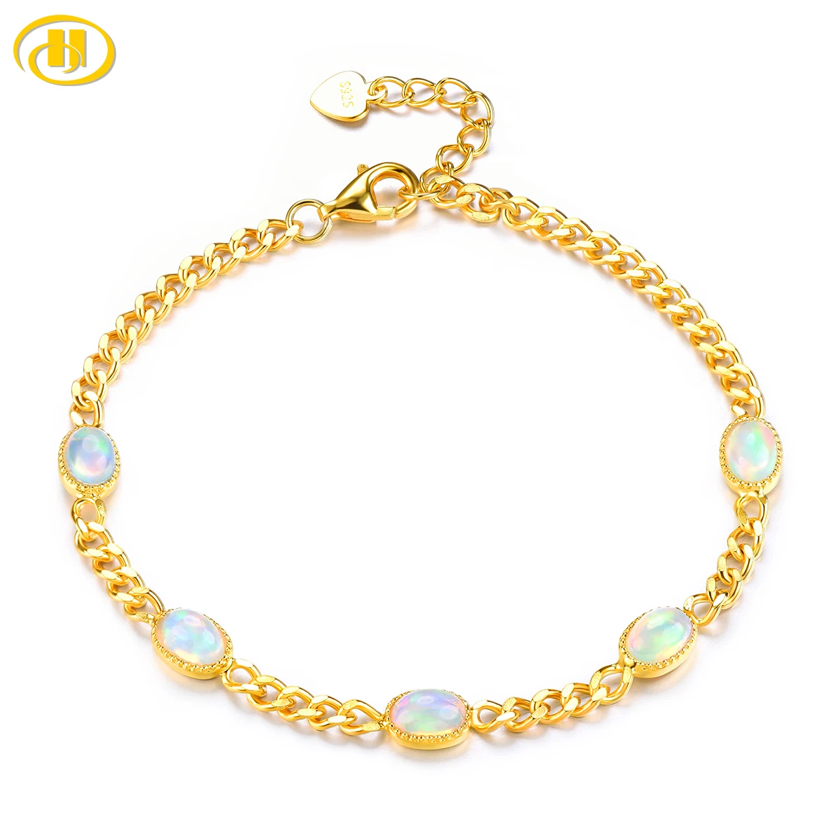 

Женский браслет из серебра 1,8 пробы, с натуральным опалом