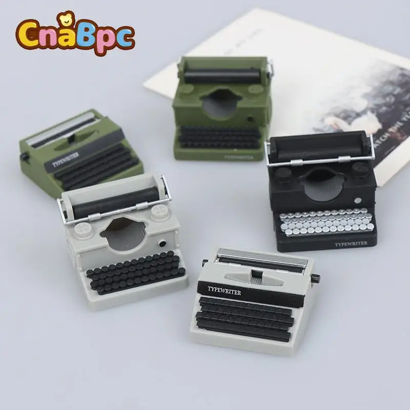 Various Styles 1:12 Scale Simulation Vintage Typewriter Dollhouse Miniature Fairy Doll Home Life Scene Furniture Toys