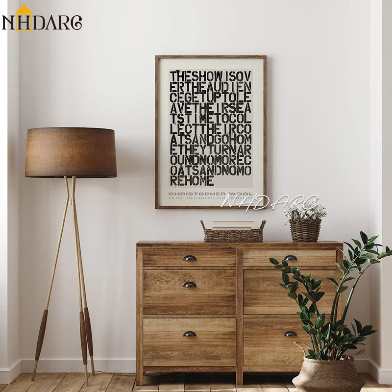 Черно-белые слова буквы текст винтажная Печать на холсте постер для рисования в