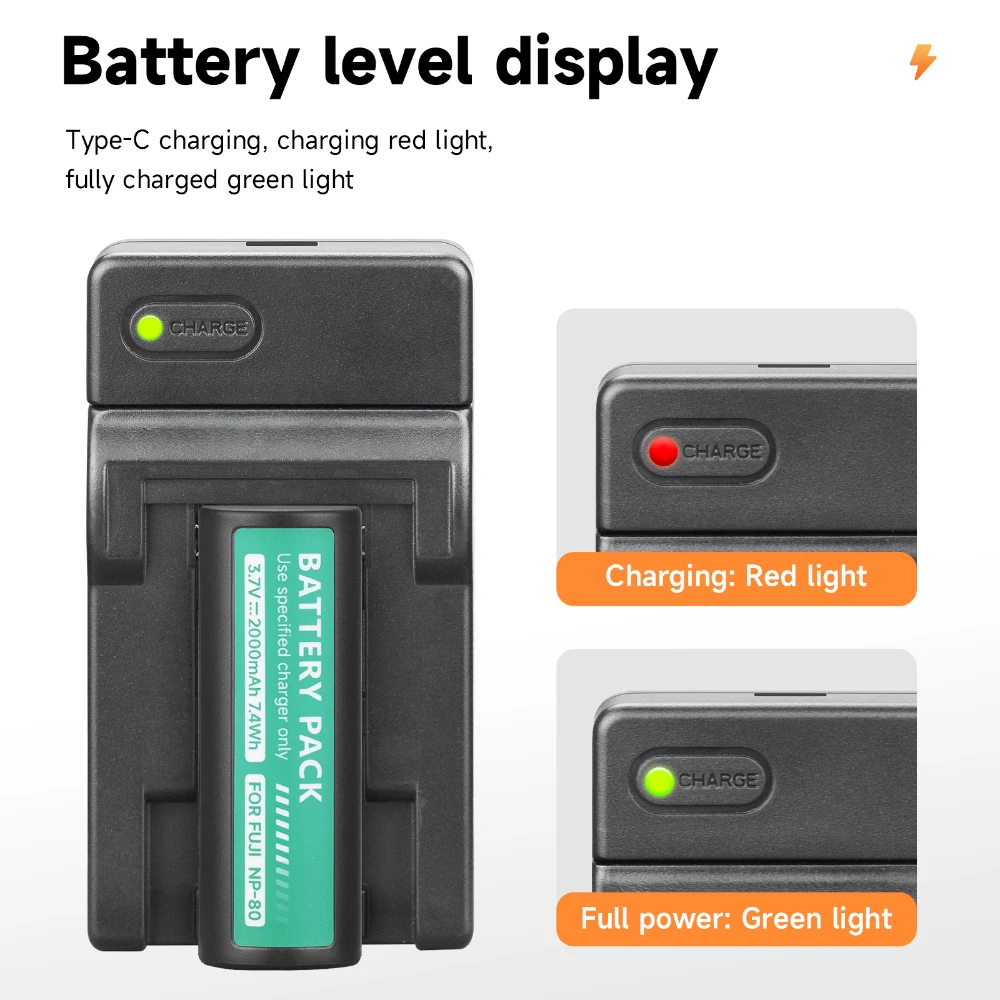 Аккумулятор NP-80 2000 мАч для Fujifilm Fuji np 80 NP FinePix 6900 Zoom MX-2900Z MX-1700Z 4800 MX-6900 MX-6800