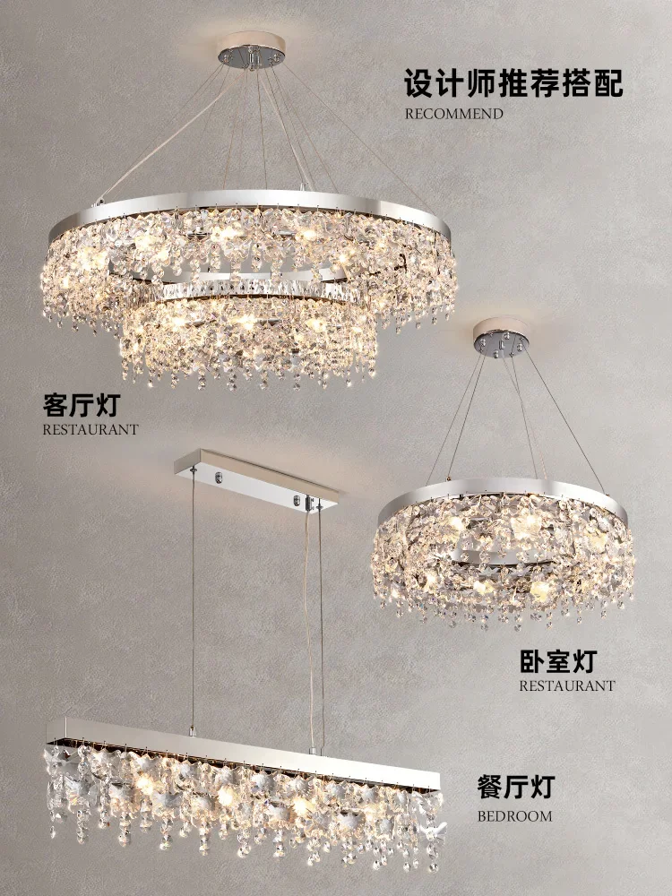 Роскошный хрустальный светильник для гостиной скандинавский светодиодный