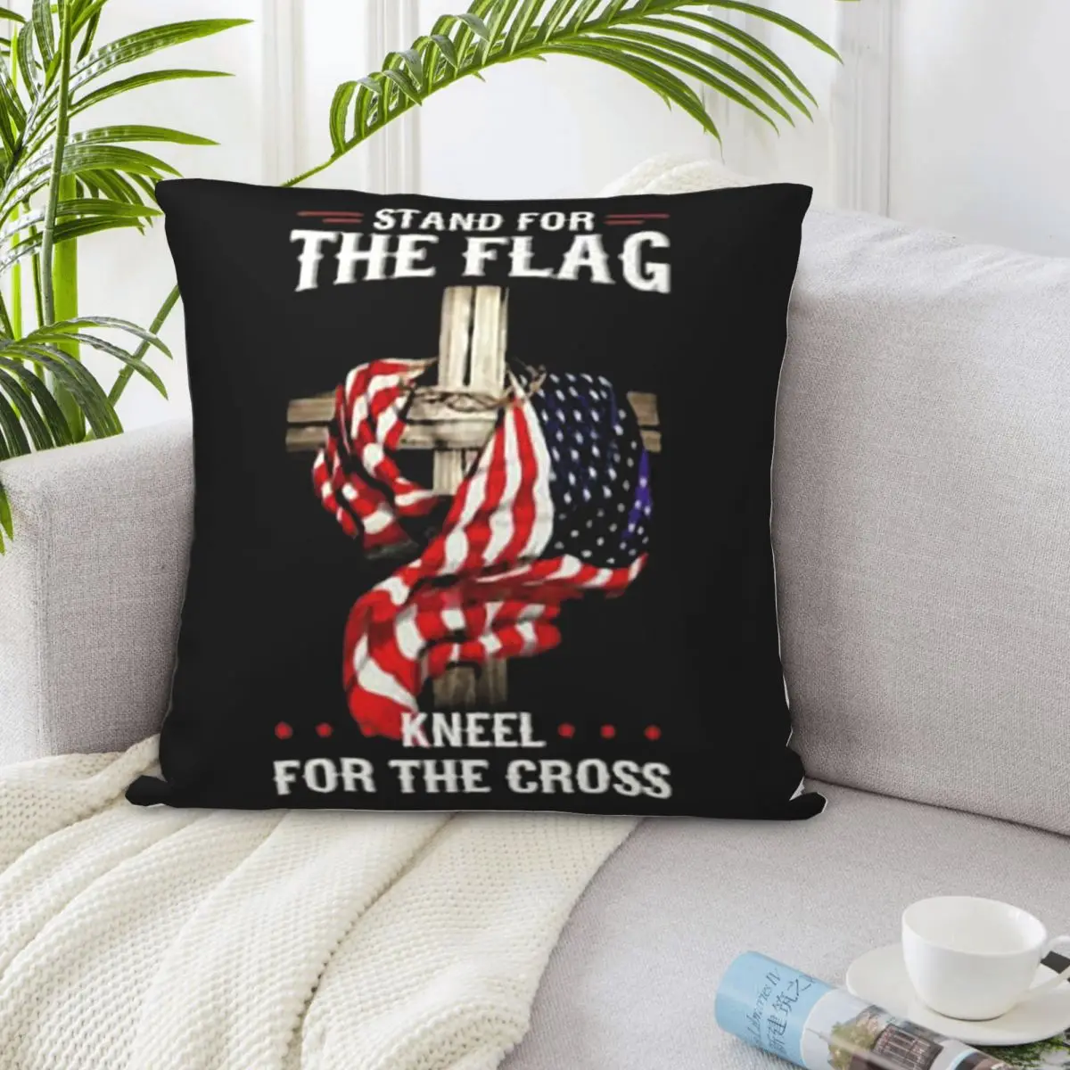 Stand For The Flag Kneel For The Cross American Flag Funny Stylish Stylish Interested Anime Pillow Case (art.: 3920ca2a063bd) - 3920ca2a063bd