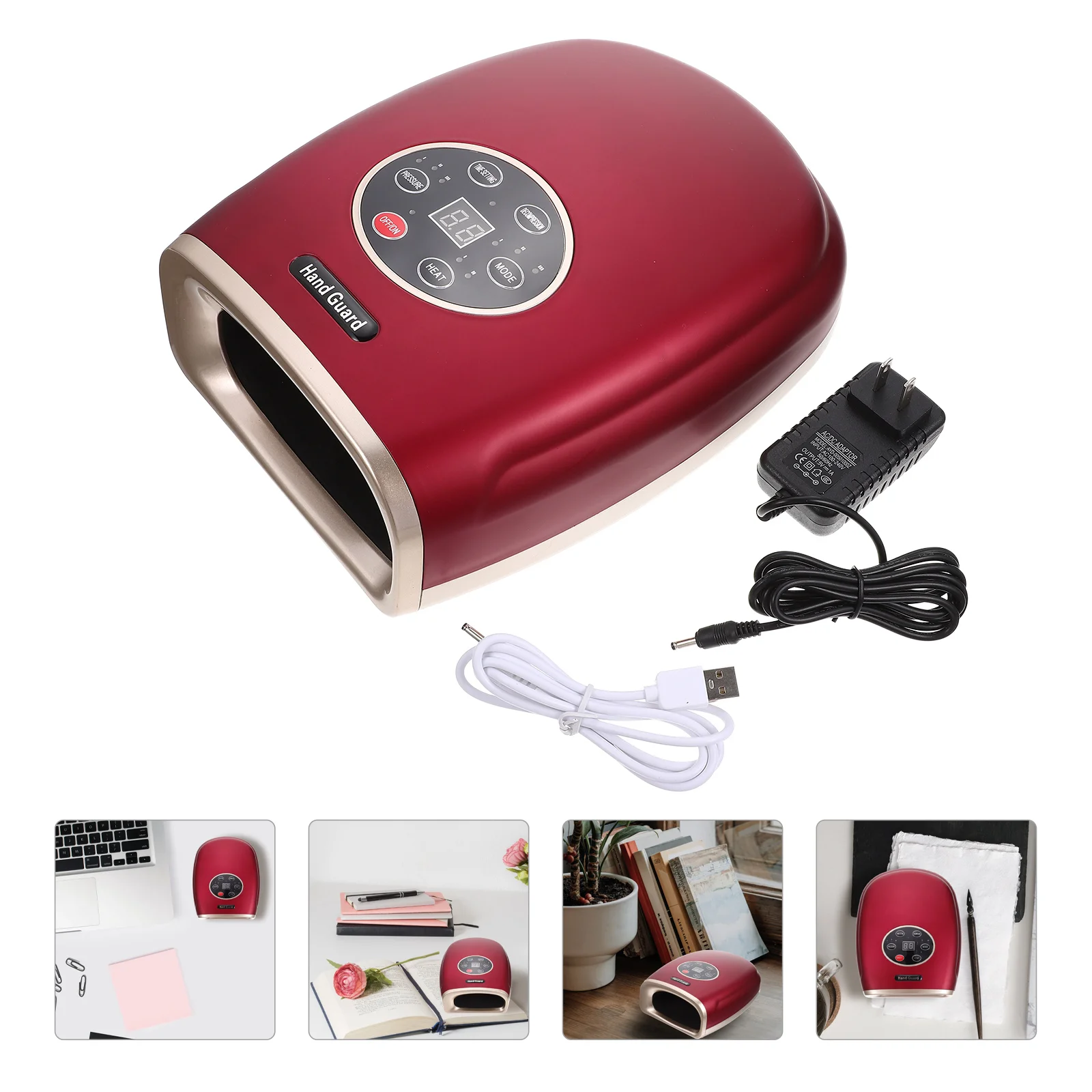 

1 Set Heating Machine Hand Muscle Stimulator Creative Comfortable Hand Massager Hand Massaging Equipment for Adults